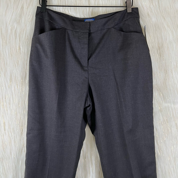 Pendleton Womens Dress Career Pants Gray High Rise Pockets Wool Zip USA 12 New - Picture 2 of 10
